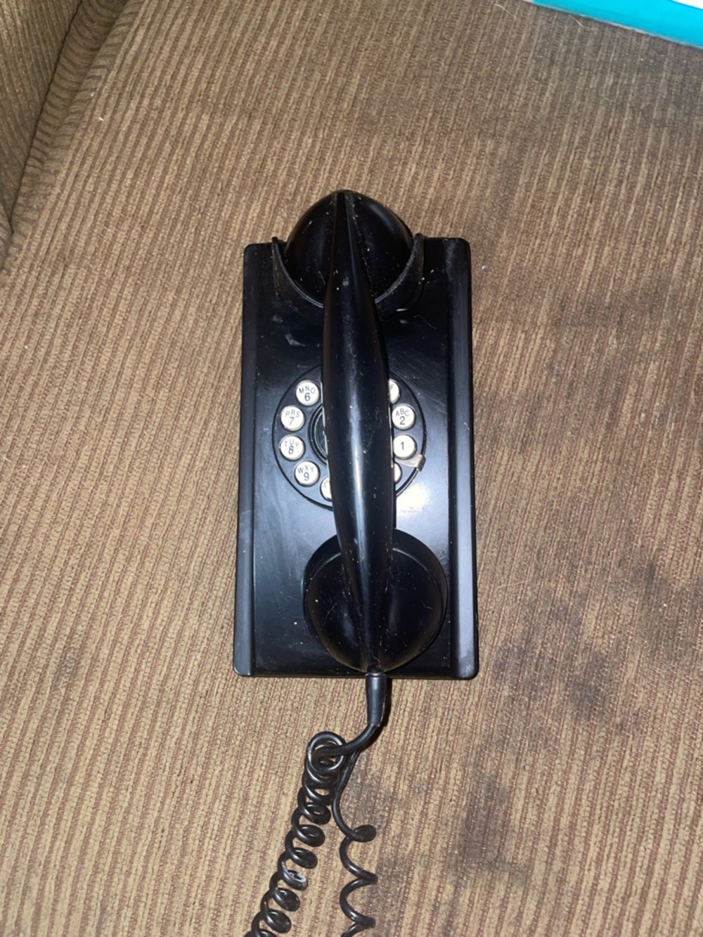 Vintage Black Rotary Desk Phone